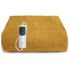 Deluxe Large Super Soft Electric Heated Throw - Mustard