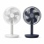 Rechargeable Wireless Desk Fans – 2‑Pack (Navy & White) 1