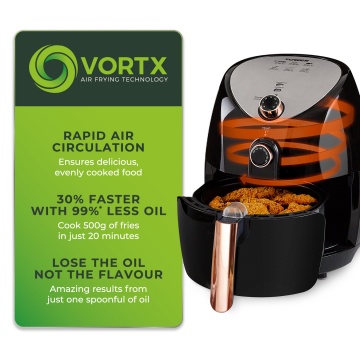 Tower T17021RG Rose Gold 1500 Watt 4.3 Litre Manual Air Fryer Oven